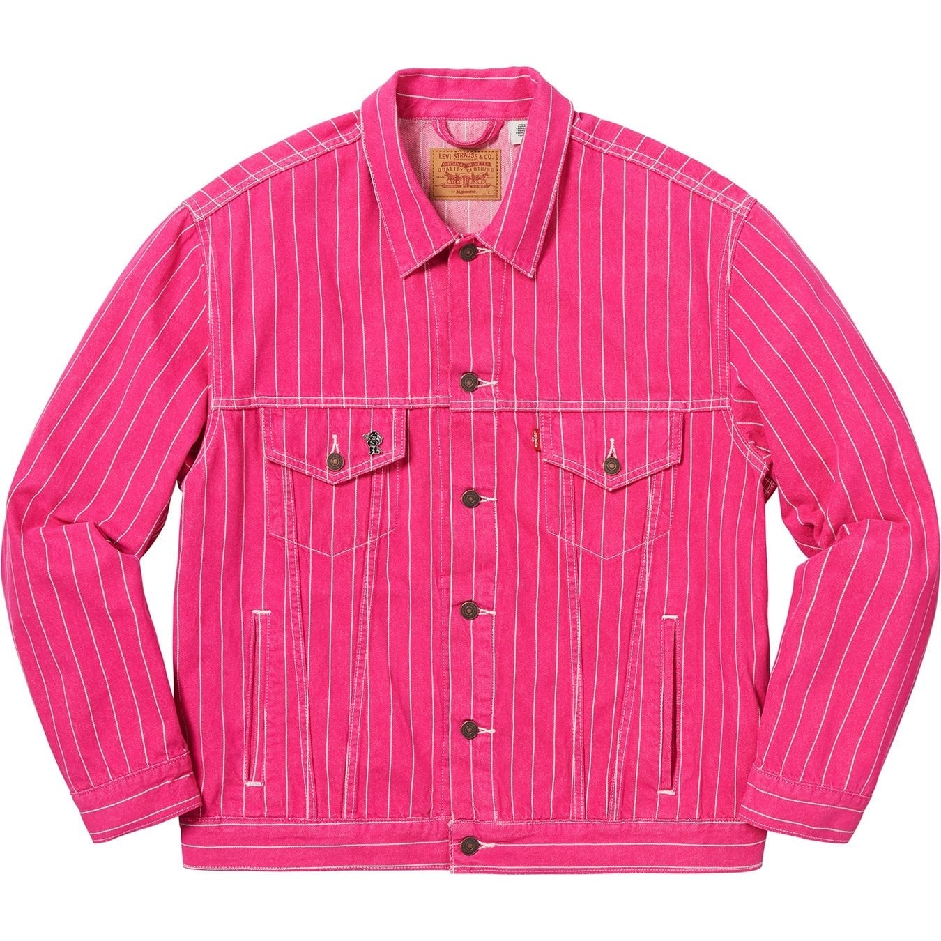 Supreme®/Levi's® Pinstripe Trucker Jacket view 4